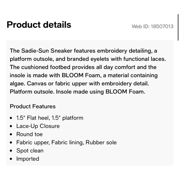 Blowfish Malibu Sadie-Sun Cream Floral Embroidered Platform Sneaker Vegan Sz 7 - Picture 2 of 10